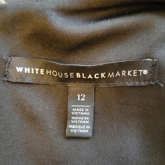 WHBM‎ Black Sleeveless Rose Floral Fit & Flare Dress Size 12 - Picture 6 of 6